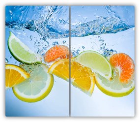 Üveg vágódeszka Citrus víz alatt 60x52 cm