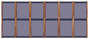 sötétkék 6 paneles térelválasztó 420 x 180 cm