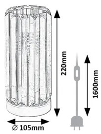 Rabalux 74206 - Asztali lámpa VENESS 1xE27/40W/230V
