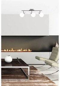 Ezüstszínű mennyezeti lámpa üveg búrával 12x62 cm Ghost – Candellux Lighting