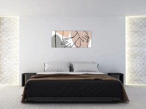 Kép - Női test vonal művészet N⁰2 (120x50 cm)