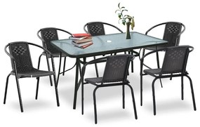 Elzas 6+1 kerti bútor garnitúra szett