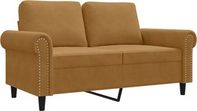 vidaXL kétszemélyes barna bársony kanapé 120 cm