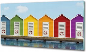 Fotó kép edzett üveg Strand kabinok 125x50