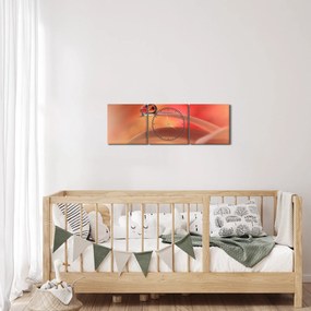 Virágos harmatcsepp képe (órával) (90x30 cm)
