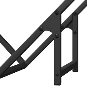 fekete hidegen hengerelt acél tűzifatároló 50x25x50 cm