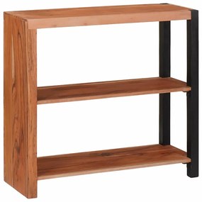 Könyvszekrény Barna, Fekete 80 x 30 x 75 cm Tömör Akácfa