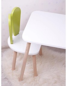 Gyerekasztal székekkel Bunny Two Chair Set - Pistachio Green, White