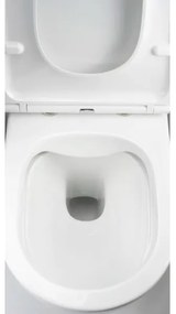 Deante CGRD6ZPW - Falra szerelhető WC SoftClose ülőkével, ROUND, kerámia/fehér