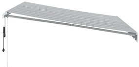 antracitszürke-fehér LED-es automata napellenző 400 x 350 cm