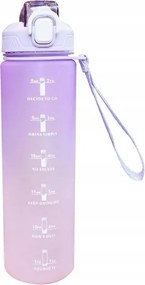 1000ML-ES Ombre Kulacs Időjelzéssel Lila-rózsaszín