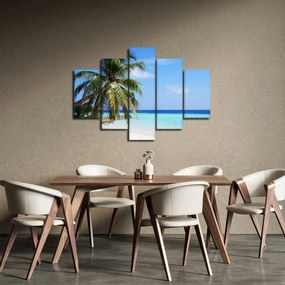 Pálmafák a strandon képe (150x105 cm)