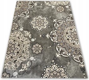 Szőnyeg 140x190 Szőtt Szürke Divatos Klasszikus Hagyományos Vintage Dísz