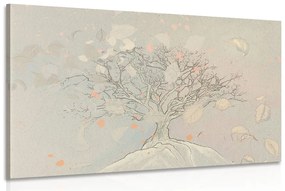 Kép rajzolt őszi fa
