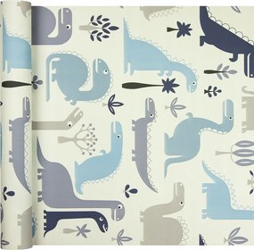 Tapéta Fiúknak Kék Dinoszauruszok