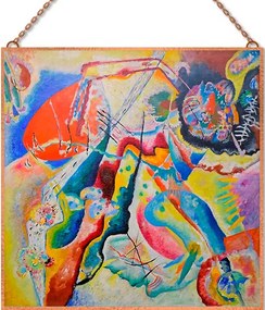 Kandinszkij - Bild mit rotem Fleck üvegkép, falikép