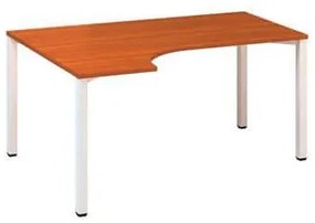 Alfa Office  Alfa 200 ergo irodai asztal, 180 x 120 x 74,2 cm, balos kivitel, cseresznye mintázat, RAL9010%