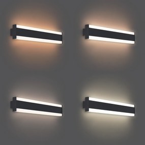 Modern fekete CCT fali lámpa 60cm LED-del IP54 - Vanya