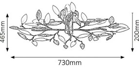 Rabalux 2849 - Mennyezeti lámpa LILIAN 4xE14/40W/230V