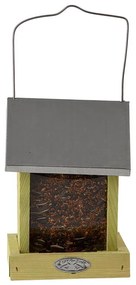 Felakasztható önetetős madáretető, cink tetővel, 22 cm