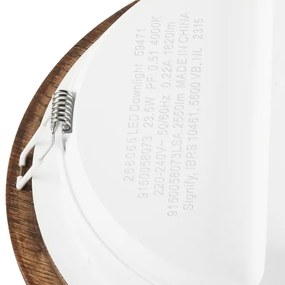 LED Beépíthető lámpa WOODY SPOT LED/23,5W/230V 4000K cseresznye ø 23,5 cm