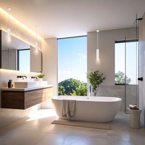 Brilagi - Fürdőszobai csillár zsinóron SELE AQUA 1xGU10/30W/230V IP44 fehér