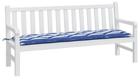 kék és fehér csíkos oxford szövet padpárna 180 x 50 x 7 cm