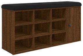 barna tölgy színű szerelt fa cipőtároló pad 102 x 32 x 50 cm