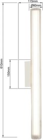 LED fürdőszobai tükörvilágítás LINEA LED/12W/230V 3000/4000/6000K IP44 61 cm fehér