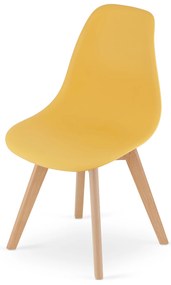 Mustársárga KITO szék bükkfa lábakkal