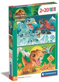 Dinoszaurusz Explorers 2x20 db-os puzzle Clementoni