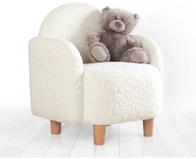 Fehér buklé gyerek fotel Moylo – Artie