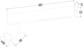 LED Spotlámpa MAGNET LED/5W/230V + 2xGU10/60W 3000/4000K fekete