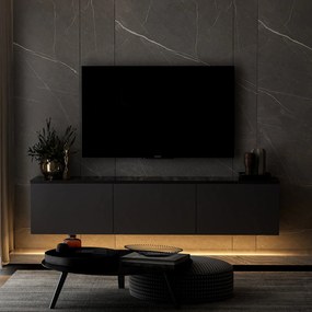 TV asztal Neon megvilágított antracit