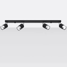 Sollux SL.1067 - Spotlámpa NERO 4xGU10/40W/230V fekete/fényes króm