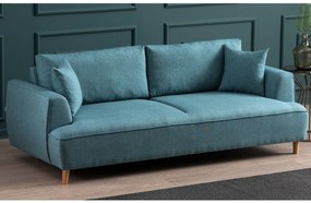 Design 3 személyes kanapé Waldina 230 cm türkiz