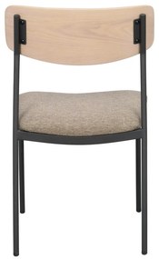 Bézs-natúr színű étkezőszék szett 2 db-os Maymont – Rowico