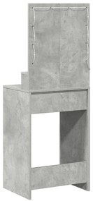 LED-es sminkasztal Beton szürke 50x41x135 cm