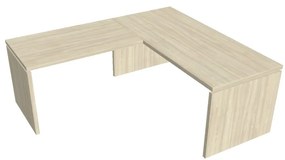 Verno ergonomikus asztal 180 x 200 cm, bal, akác