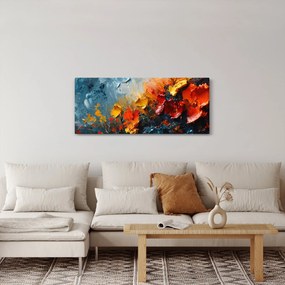 Kép - Virágok absztrakt festménye III. (120x50 cm)
