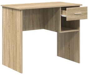 íróasztal tárolóval Sonoma tölgy 90x49.5x75 cm módosított fa