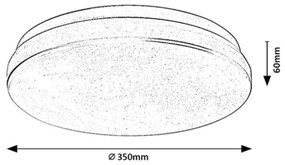 Rabalux 77140 - LED fürdőszobai mennyezeti lámpa LOWAR, érzékelővel 24W/230V 4000K IP44