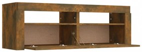 füstös tölgy színű TV-szekrény LED-ekkel 120 x 35 x 40 cm