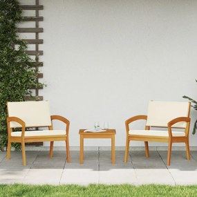 3 részes bisztró szett párnákkal - Tömör akácfából készült