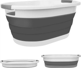 Szennyestartó Kosár 24L Összecsukható Szilikon Fogantyúk Szennyestartó Tál