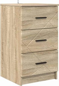 vidaXL Éjjeliszekrény fiókkal sonoma tölgy 38 x 38 x 66 cm Faanyag