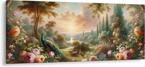 Kép - Pávák a kertben (120x50 cm)