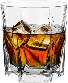 Whiskys pohár elegáns átlátszó dombornyomással 330ml 1db