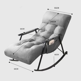 BeComfort hintaszék 140x60x90cm szürke HS-Grey