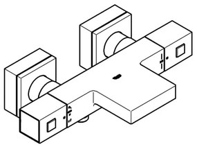GROHE 34497000 - GROHTHERM CUBE DN 15 termosztátos kádcsaptelep, fényes króm